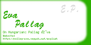 eva pallag business card